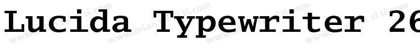 Lucida Typewriter 26字体转换